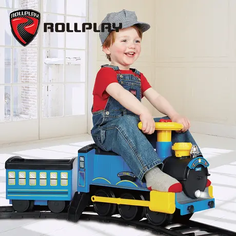 美国rollplay如雷儿童电动车可坐人宝宝轨道小火车婴儿可坐玩具车商品大图