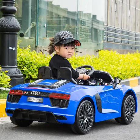 奥迪儿童电动车四轮宝宝摇摆汽车双驱动遥控男女小孩玩具车可坐人图片